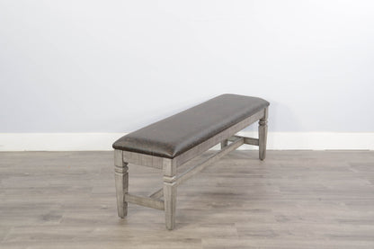 Homestead Hills - Cushioned Bench - Tobacco Leaf / Alpine Gray