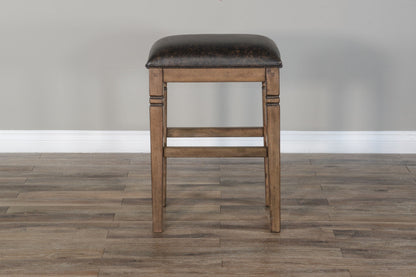 Doe Valley - Backless Stool With Cushion Seat (Set of 2) - Buckskin
