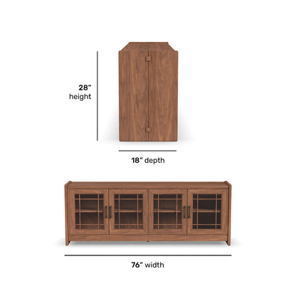 Lincoln - Entertainment Base - Warm Walnut