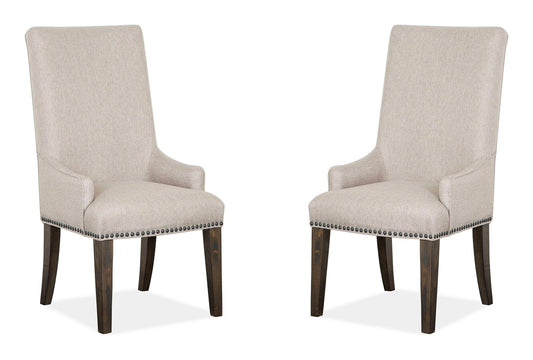 Bellamy - Upholstered Host Chair (Set of 2) - Peppercorn