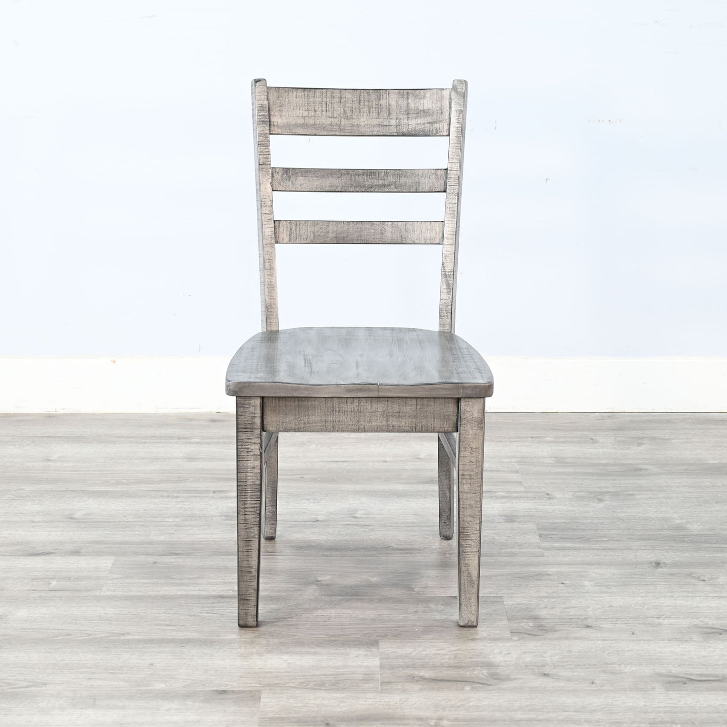 Alpine - Ladderback Chair, Wood Seat (Set of 2) - Gray