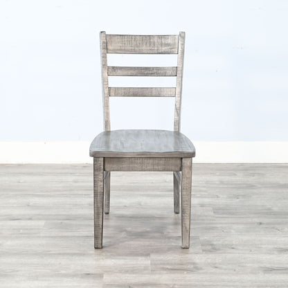Alpine - Ladderback Chair, Wood Seat (Set of 2) - Gray