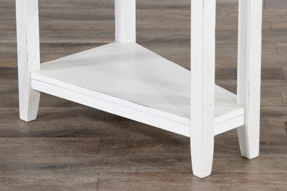 Carriage House - Chair Side Table - Cottage White / Europen Dark