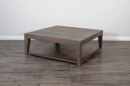 Doe Valley - Mahogany Wood Coffee Table With Casters