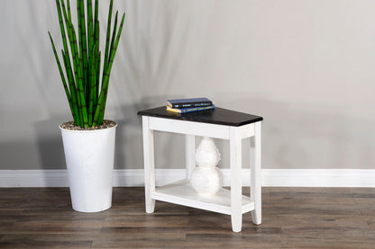 Carriage House - Chair Side Table - Cottage White / Europen Dark