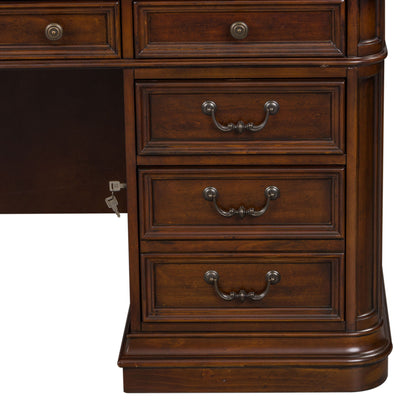 Brayton Manor - Jr Executive Desk - Cognac