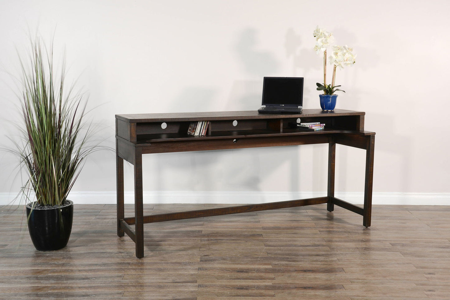Homestead - Console Table With USB Power Pack - Tobacco Leaf
